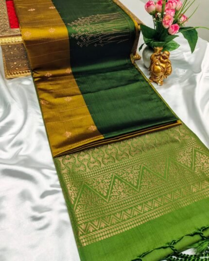 Royal Checked Design Silk Saree – Pattu-Style Premium Weave