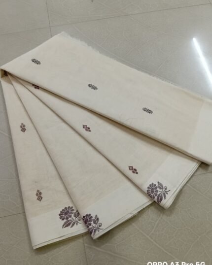 Kanchi Bordersless print cotton saree